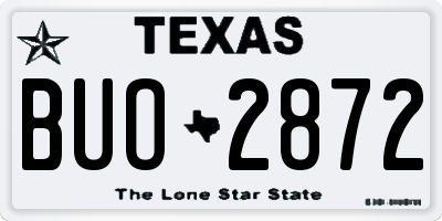 TX license plate BUO2872