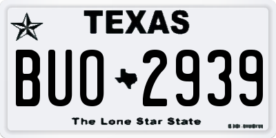 TX license plate BUO2939