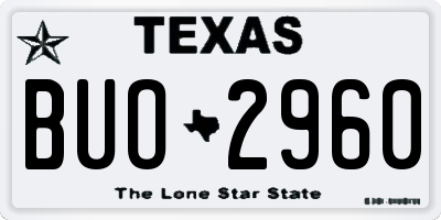 TX license plate BUO2960