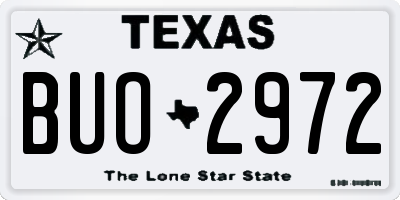TX license plate BUO2972