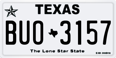 TX license plate BUO3157