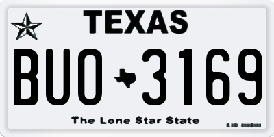 TX license plate BUO3169