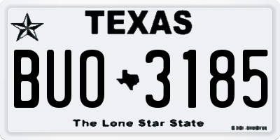 TX license plate BUO3185