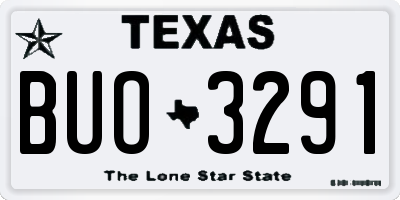 TX license plate BUO3291