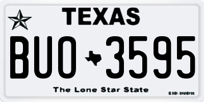 TX license plate BUO3595