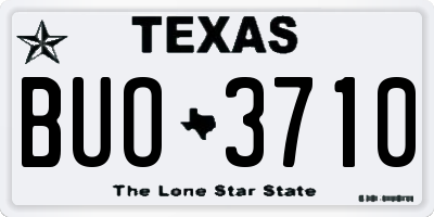 TX license plate BUO3710