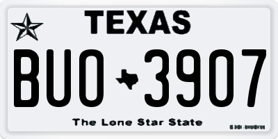 TX license plate BUO3907