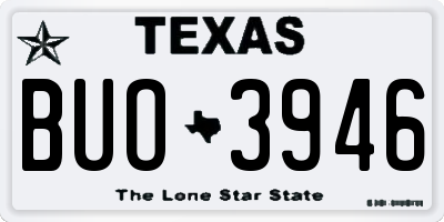 TX license plate BUO3946