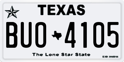 TX license plate BUO4105