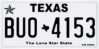 TX license plate BUO4153