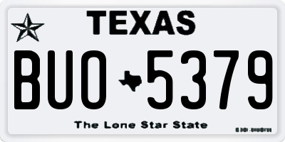 TX license plate BUO5379