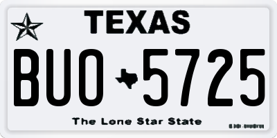 TX license plate BUO5725