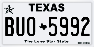 TX license plate BUO5992