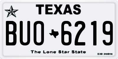TX license plate BUO6219