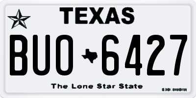 TX license plate BUO6427