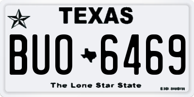 TX license plate BUO6469
