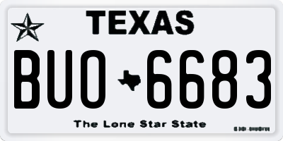 TX license plate BUO6683