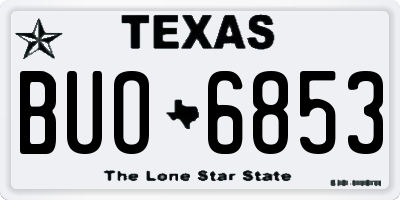 TX license plate BUO6853