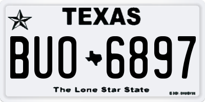 TX license plate BUO6897
