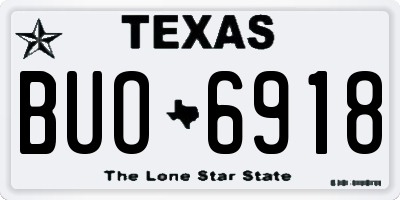 TX license plate BUO6918