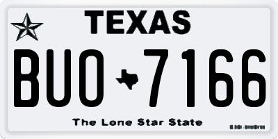 TX license plate BUO7166