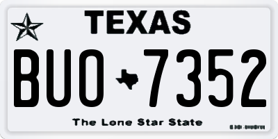 TX license plate BUO7352