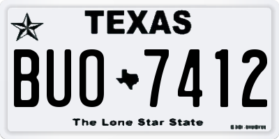 TX license plate BUO7412