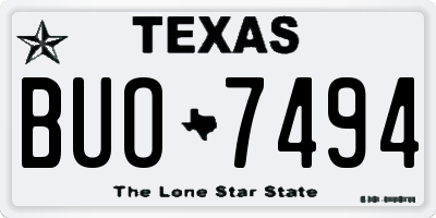 TX license plate BUO7494