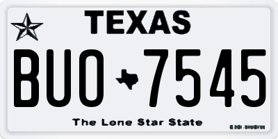 TX license plate BUO7545