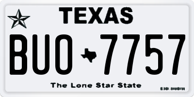 TX license plate BUO7757