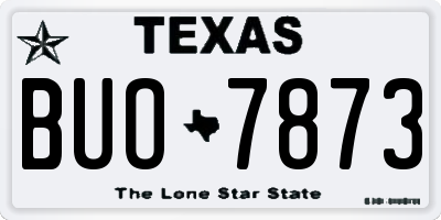 TX license plate BUO7873