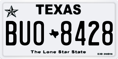 TX license plate BUO8428