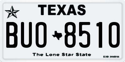 TX license plate BUO8510