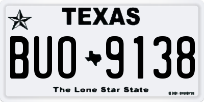 TX license plate BUO9138