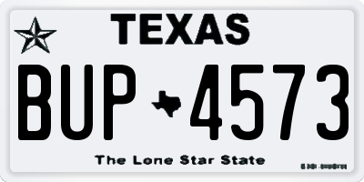 TX license plate BUP4573