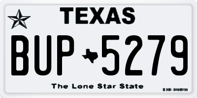 TX license plate BUP5279