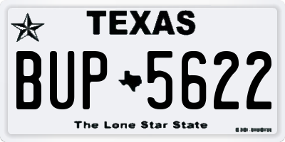 TX license plate BUP5622