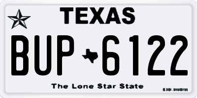 TX license plate BUP6122