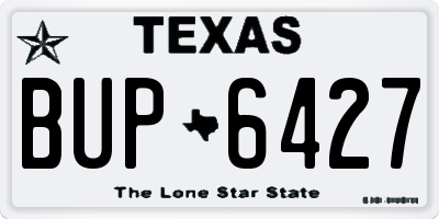 TX license plate BUP6427