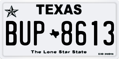 TX license plate BUP8613