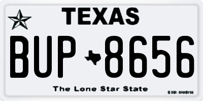 TX license plate BUP8656