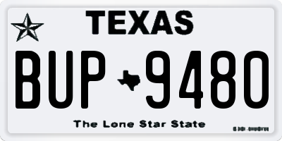 TX license plate BUP9480