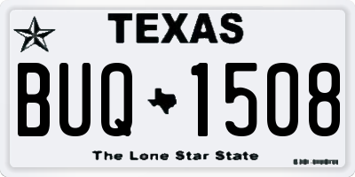 TX license plate BUQ1508