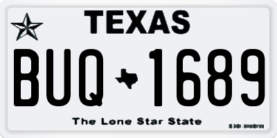 TX license plate BUQ1689