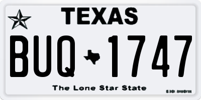 TX license plate BUQ1747