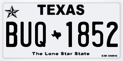 TX license plate BUQ1852
