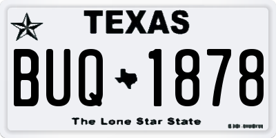 TX license plate BUQ1878