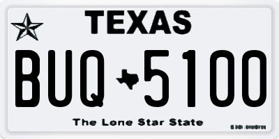 TX license plate BUQ5100