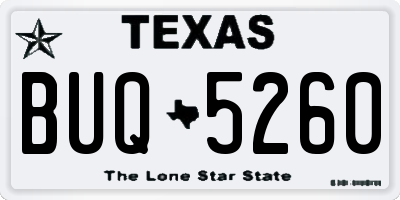 TX license plate BUQ5260