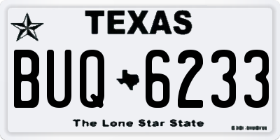 TX license plate BUQ6233